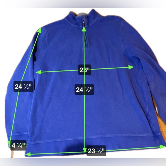 Tasso Elba mens blue 1/4 zip XL ribbed pullover sweater baggy heavy warm Y2K dad - Picture 6 of 6